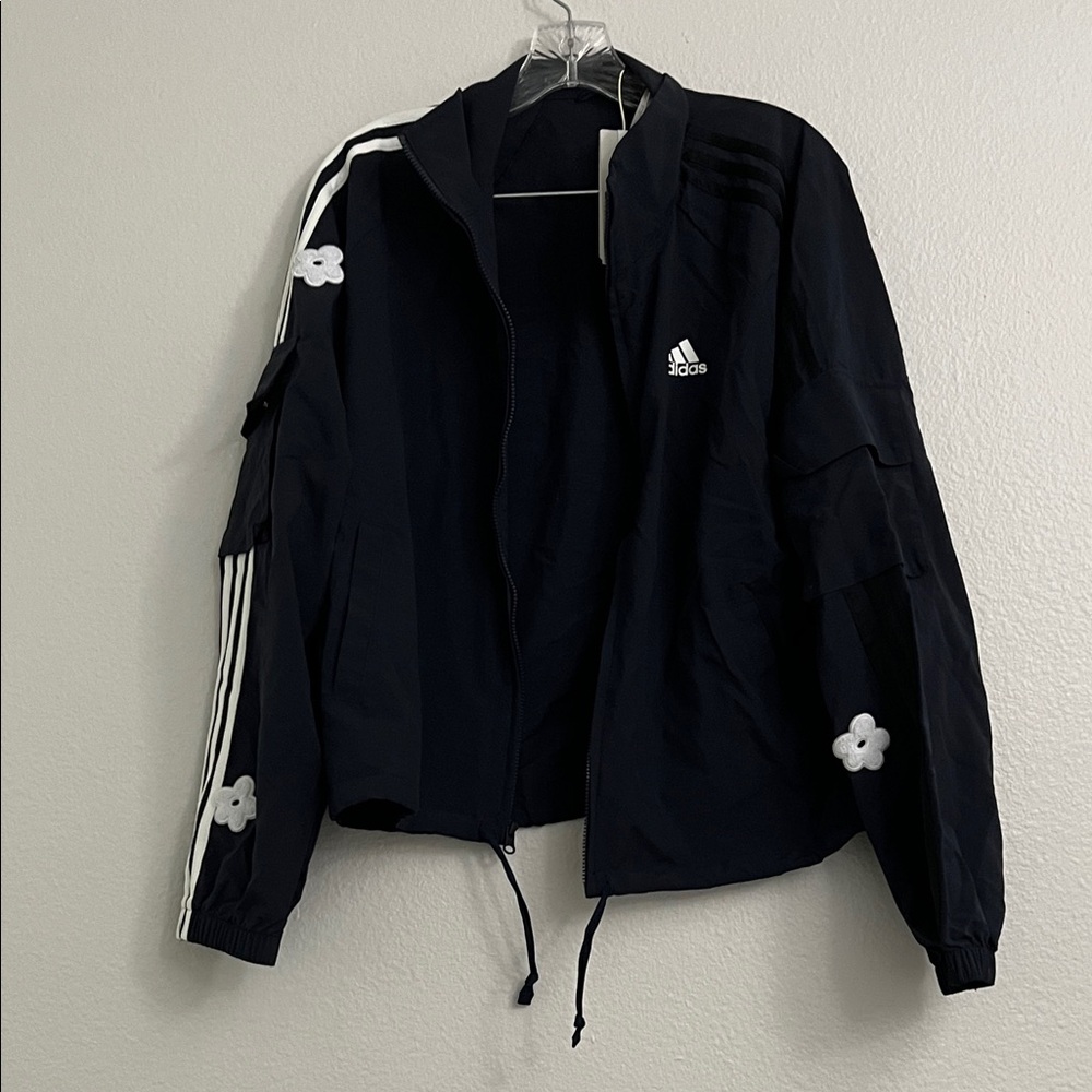Adidas Women's Flower Jacket with White Accents